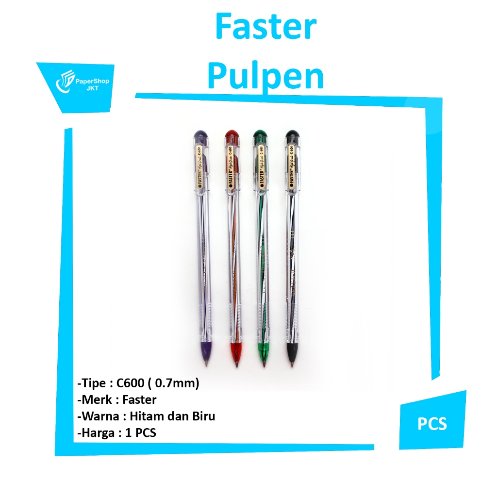 

FASTER - Pen C600 | Pen C6 - Varian Extra Fine Ballpoint - PCS