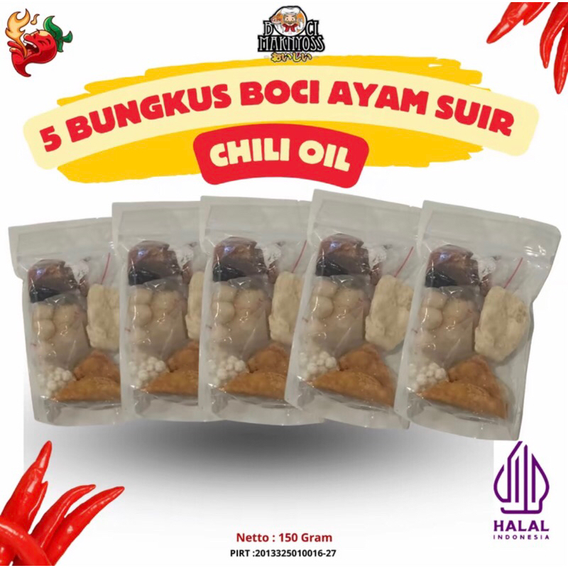 

5 PCS Boci Ayam Suir Chili Oil