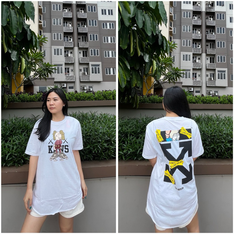Ohayou Jumbo Kaos oval premium katun combed30s - Kaws Off White