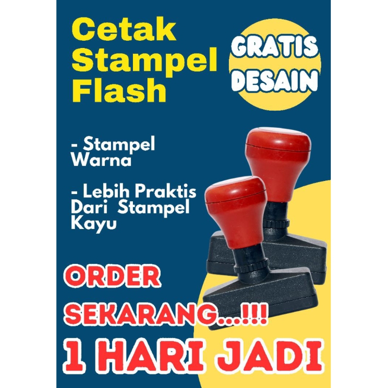 

Cetak Stempel Flash Ukuran Sedang Murah