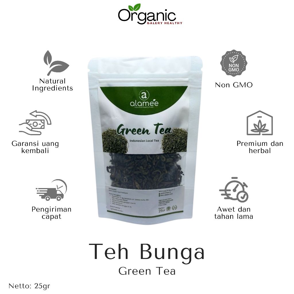 

TEH HIJAU GREEN TEA HERBAL HEALTHY ORGANIC KERING ORGANIK DIET GREENTEA HERBAL