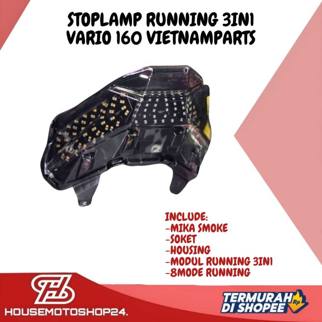 STOPLAMP RUNNING VARIO 160 ABS CBS MODUL STOPLAMP RUNNING VIETNAMPART MIKA SMOKE VARIO 160 CBS ABS