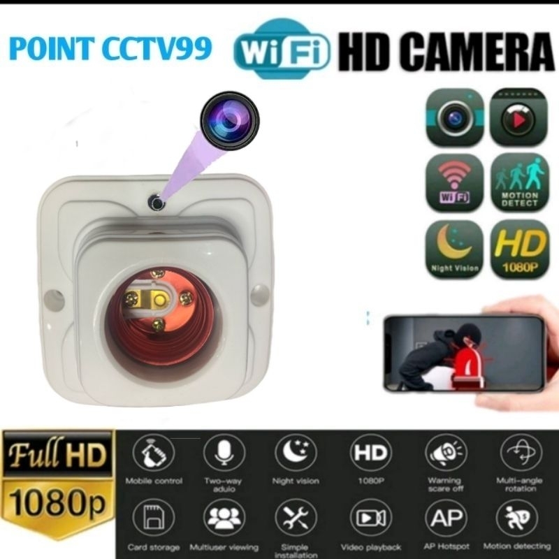New CCTV Fitting Mini kamera Tersembunyi Tanpa Kabel Konek Hp Jarak Jauh Kamera Mini Kecil Pengintai