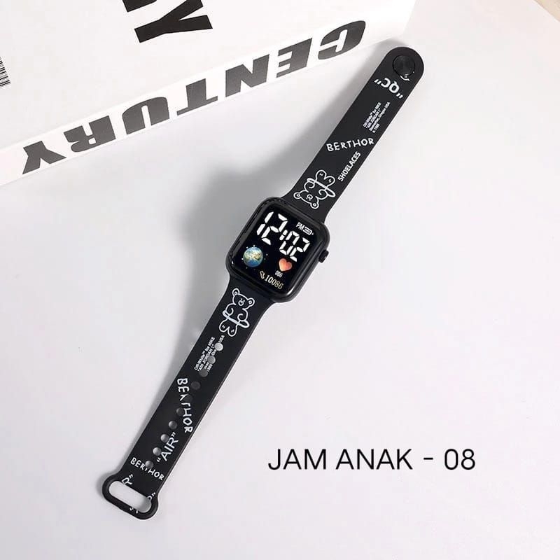Jam tangan anak gambar LED digital kekinian awet premium karet jam tangan anak TK SD SMP