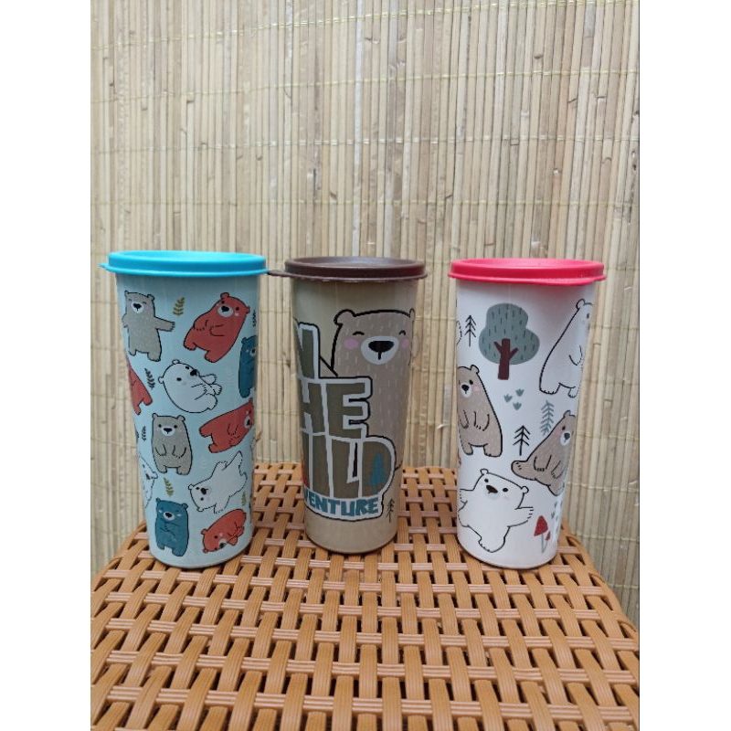 BEAR TUMBLER TUTUP DATAR 3PC TUPPERWARE / BOTOL MINUM