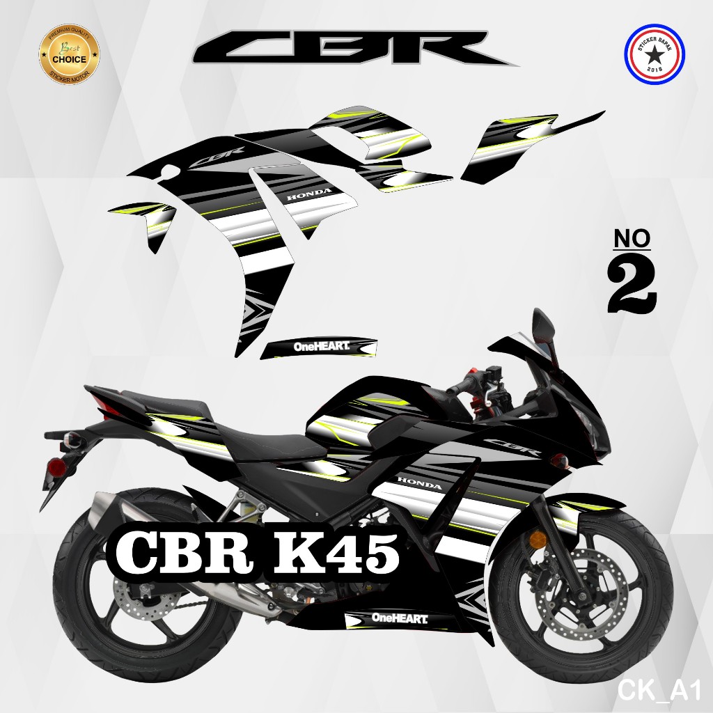 Stiker Striping Lis Motor Honda CBR K45 Variasi CK A1
