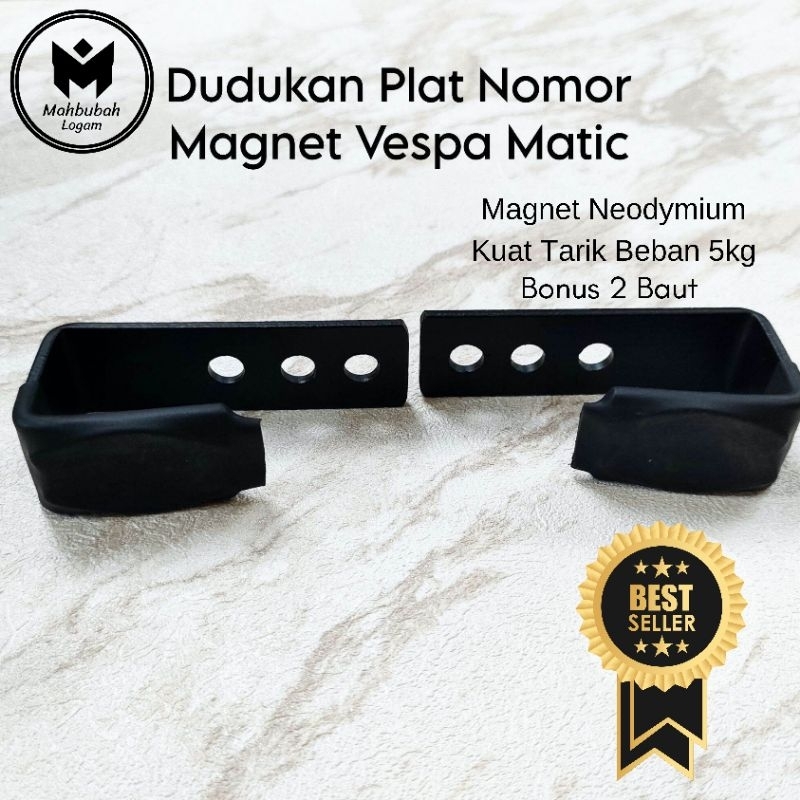 Dudukan Plat Nomor Magnet Vespa Matic Primavera Sprint Lxv Gts Vespa Classic-Breket Nopol VESPA