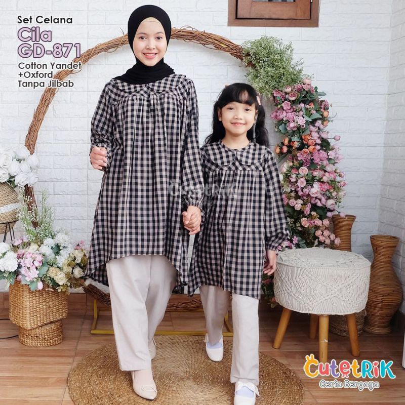 Cutetrik Set Long Tunik Anak Perempuan Remaja Tanggung