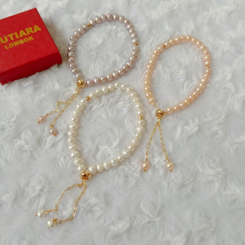 Gelang Tasbih premium 33 Tasbih 2 in 1 (bisa gelang bisa tasbih) mutiara asli lombok bersertifikat