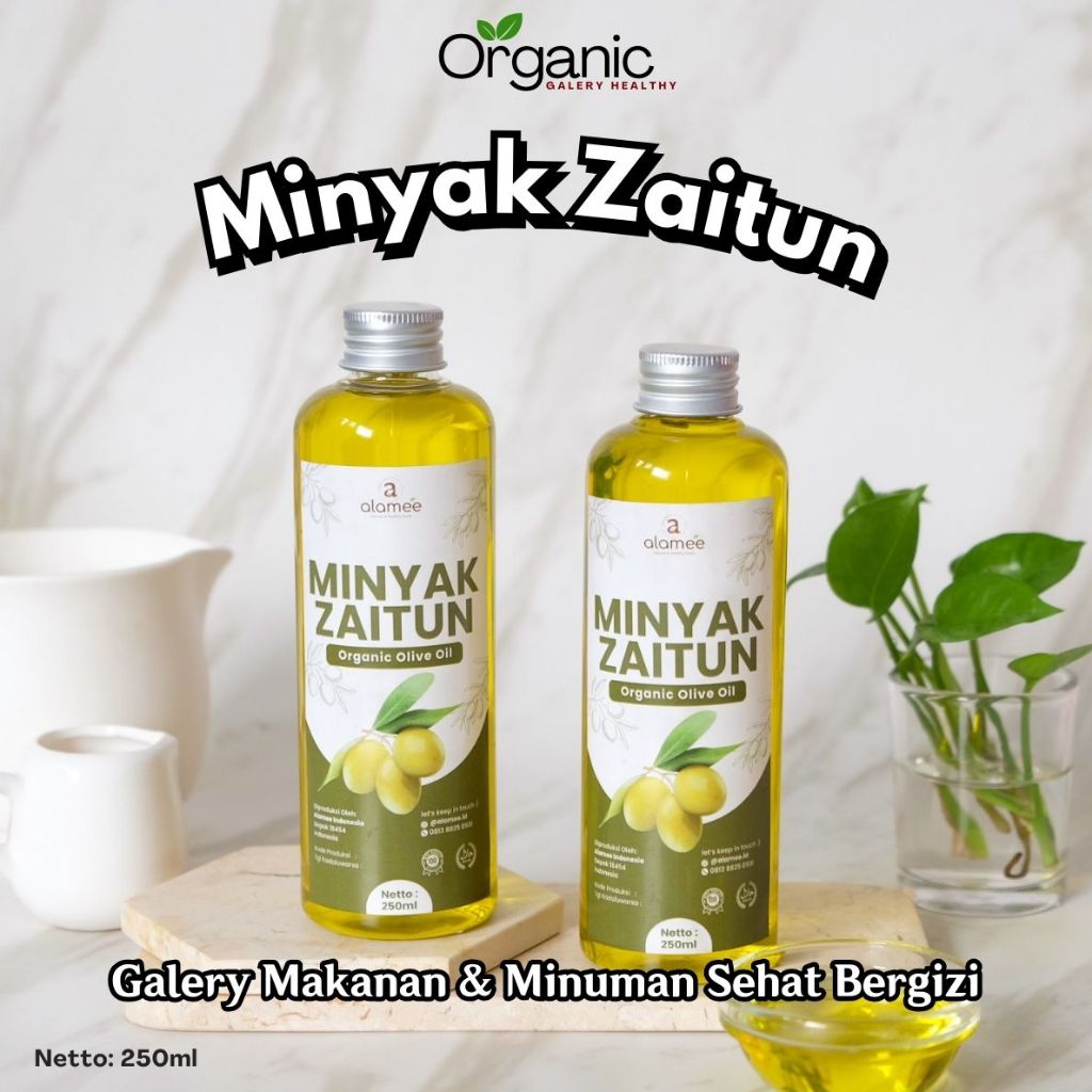 

Minyak Zaitun Olive Oil Extra Virgin Organic Organik Murni Asli Minyak Masak EVOO Natural Buah Zaitun Asli Tanpa 250ml