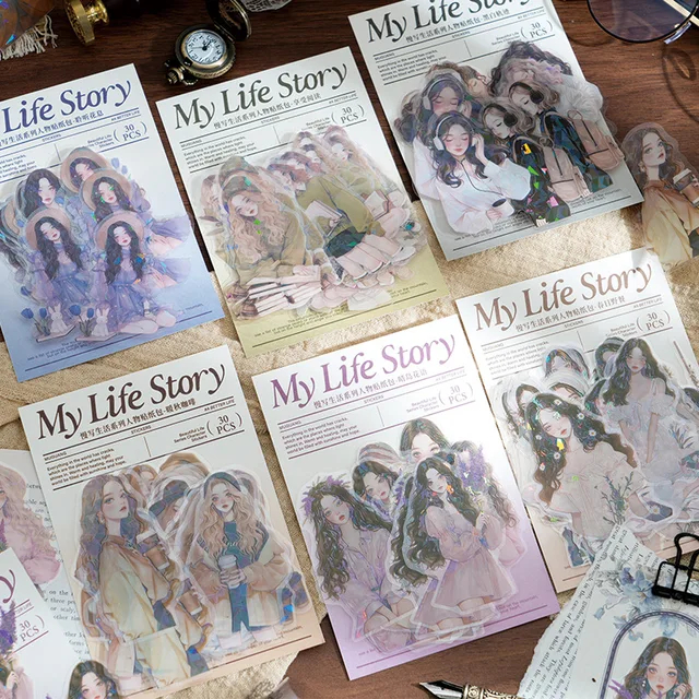 

30pcs/pack PET sticker pack Slow writing life series