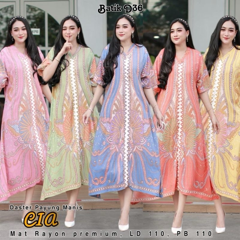 (jessa)"Daster Cia manis motif Sunflower Baju Batik Daster Atasan Wanita Kasual Murah Rayon Premium