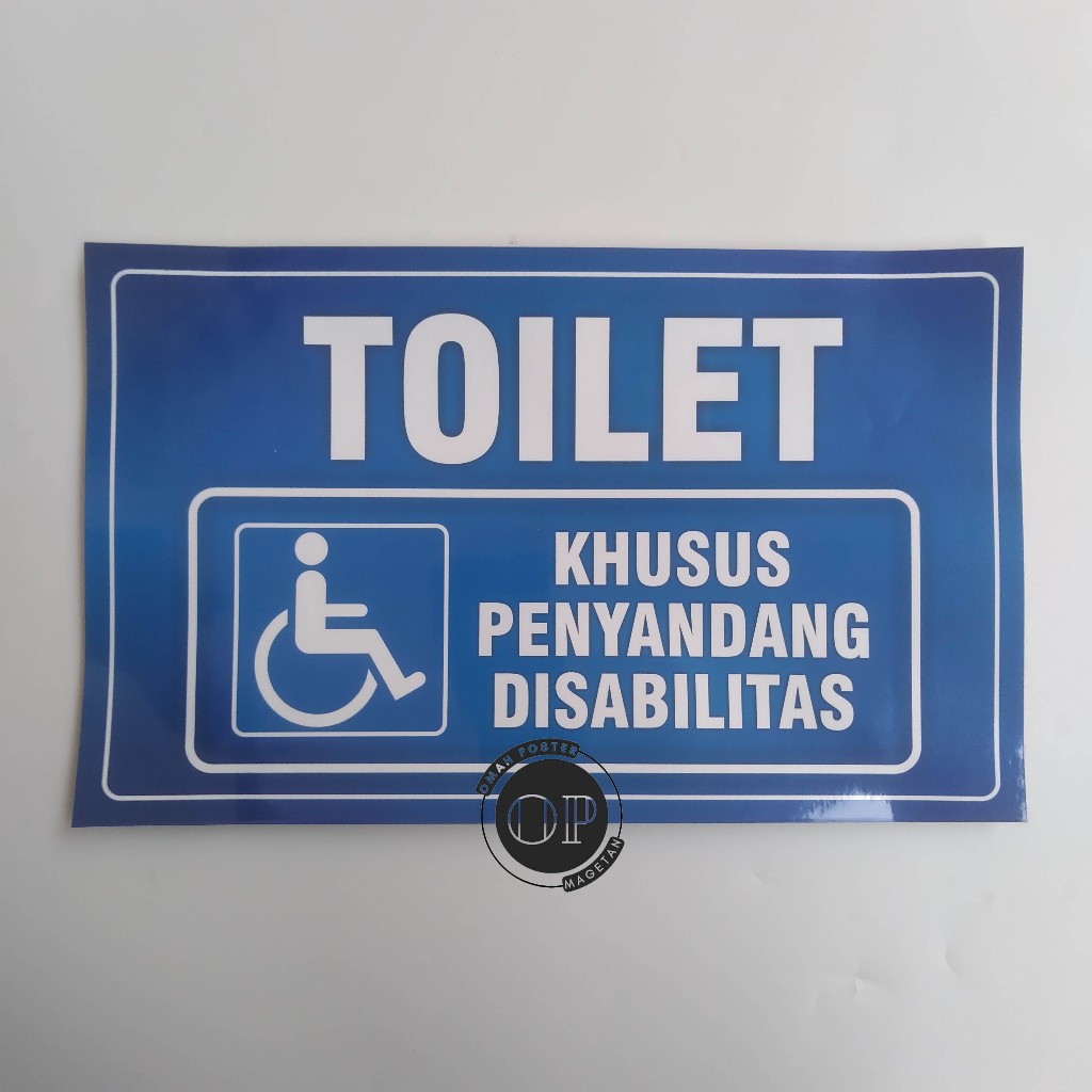 Stiker Toilet Khusus Penyandang Disabilitas - Stiker Toilet Disabilitas - Disabled Toilet