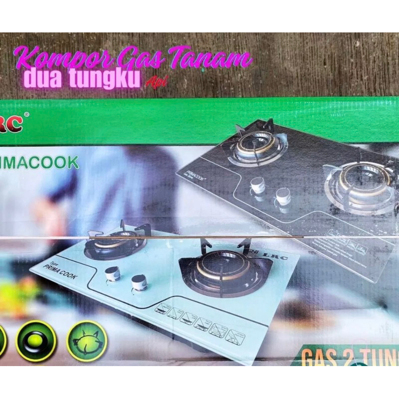 Kompor Gas Prima Cook 2 Tungku - Hitam