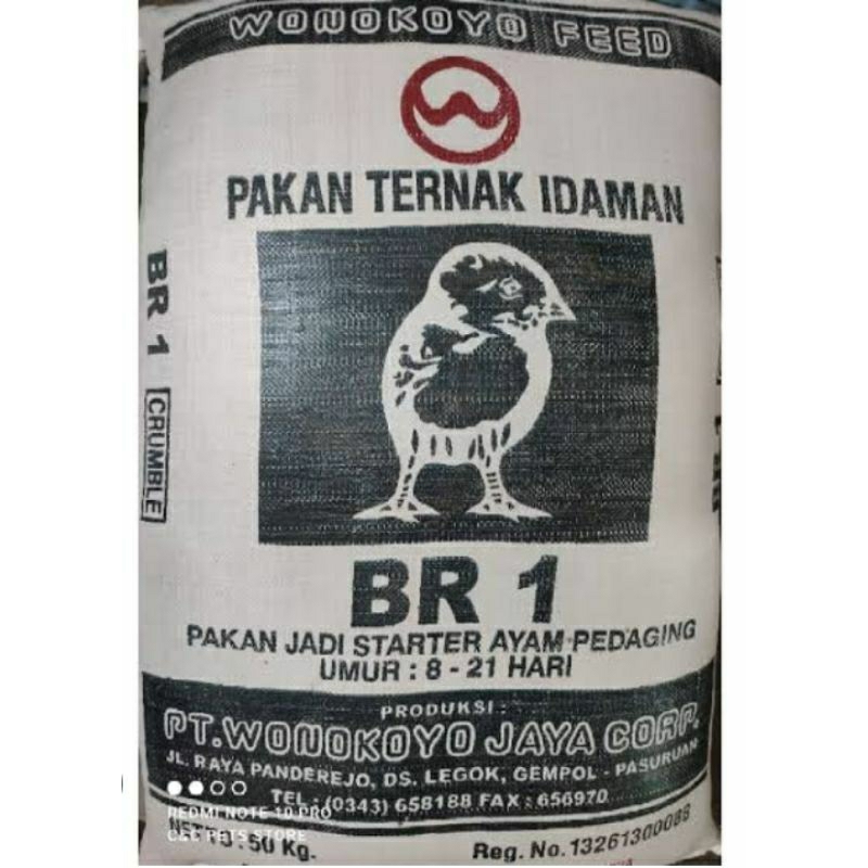 BR 1 WONOKOYO Starter Pakan Ayam Pedaging 1 Kilo