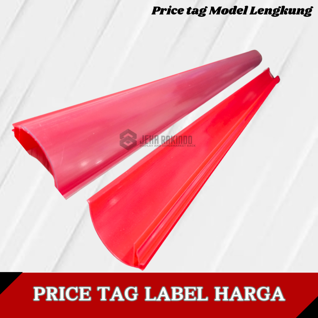 Pricetag label harga lengkung pricetag lengkung rak minimarket label harga rak gondola
