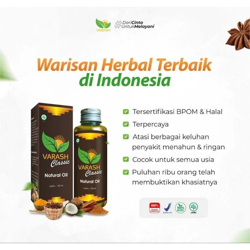 MINYAK VARASH CLASSIC NATURAL OIL ORIGINAL 100%