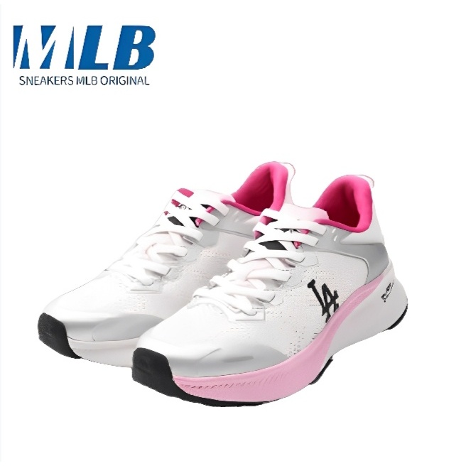 Sepatu MLB Athflow LA Dogders Sneakers Shoes White Pink / MLB Original