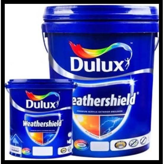 CAT DULUX WEATHERSHIELD EXTERIOR (DINDING LUAR) 20 LITER / CAT TEMBOK EXTERIOR DULUX WEATHERSHIELD