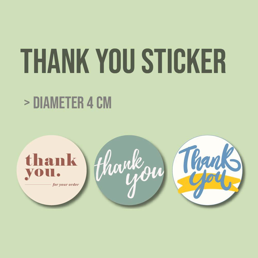 

Sticker Chromo Thank You Bulat Aesthetic Label Ucapan Terima Kasih