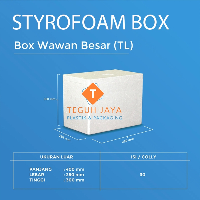 Styrofoam Box Es B WB Sterofoam Box 40x25x30 Kotak Gabus 40 x 25 x 30 Cool Box Buah Ikan Frozen Food