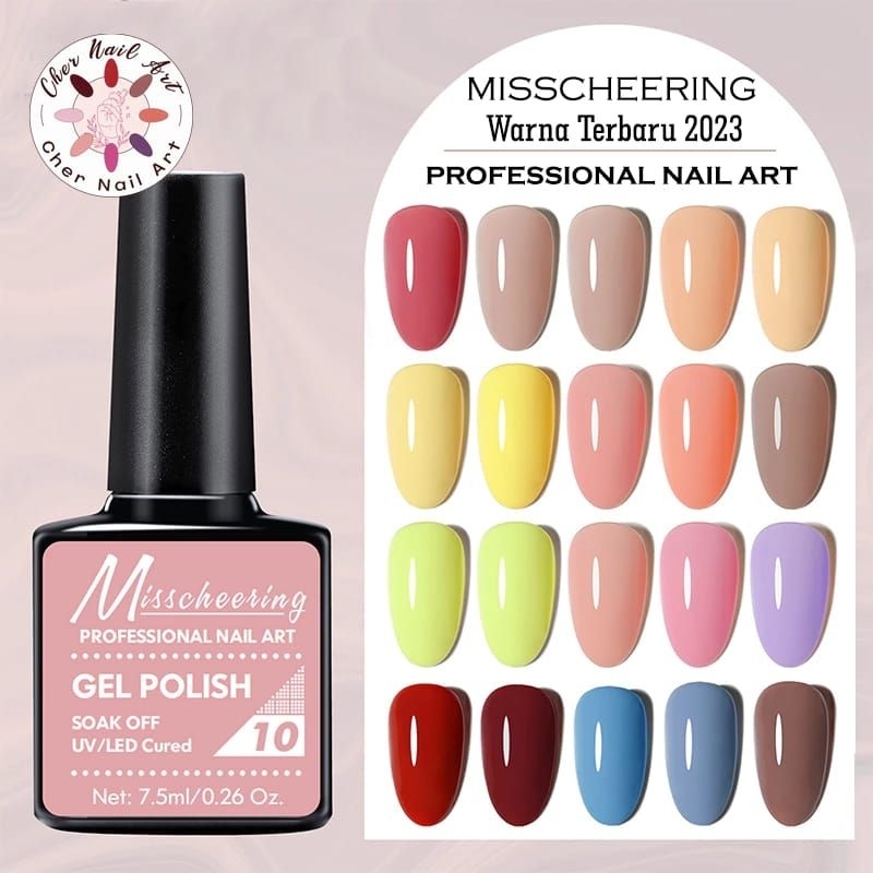 Kutek Gel UV MissCheering Nail Gel Polish Kutek Halal Professional Nail Art Soak Off UV / LED