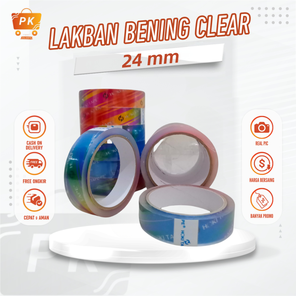 

Lakban Isolasi Bening Super Clear 24 mm x 45 Mtr
