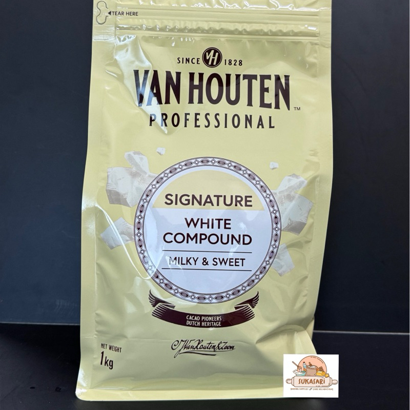 

Van Houten White Coin 1kg compound chocolate WCC cokelat coklat putih