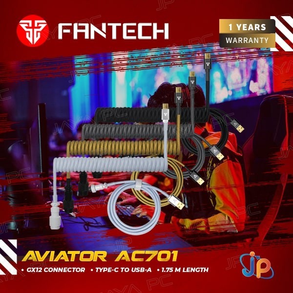 Fantech Aviator AC701 Coiled Cable Type C Mechanical Keyboard