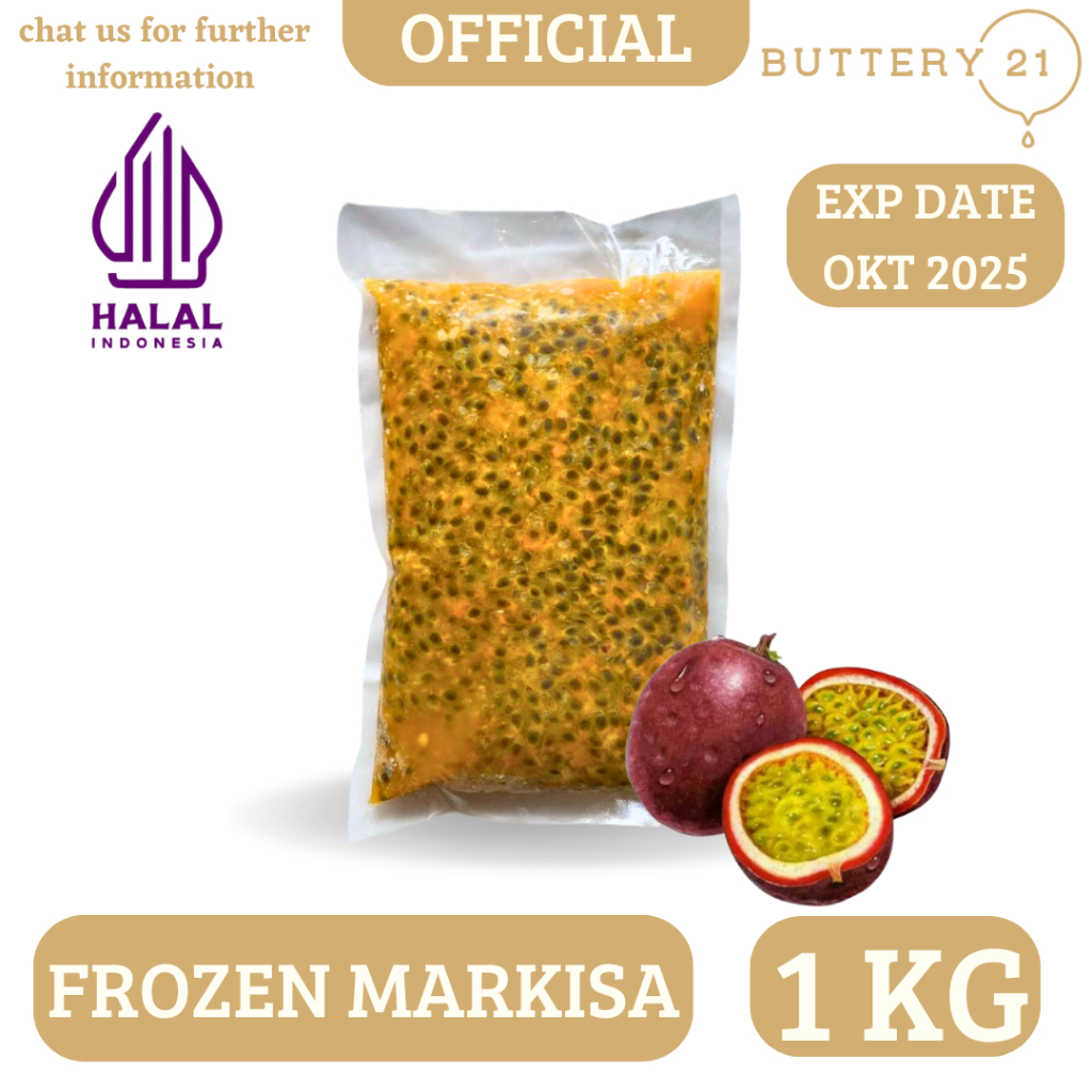

FROZEN MARKISA 1 KG/MARKISA BEKU/MASIH ADA BIJI/FROZEN PASSION FRUIT/BUAH MARKISA