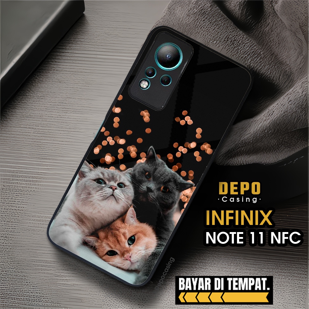 Case Infinix Note 11 NFC Casing Infinix Note 11 NFC Casing Depo Casing [MEOW] Case Glossy Case Aesth