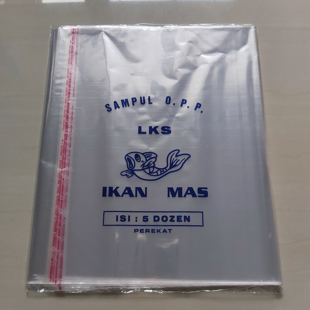 

( Pack/ Isi 60 Lembar ) Sampul Buku OPP LKS Berperekat Ikan Mas