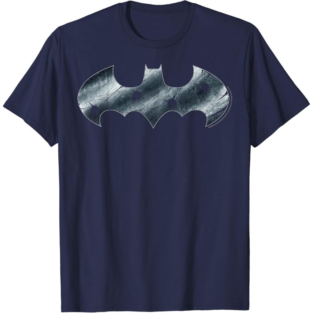 Baju Dewasa Comics Batman Steel Logo T-Shirt Fashion Pakaian Atasan Kaos Laki Pria Wanita Model Terb