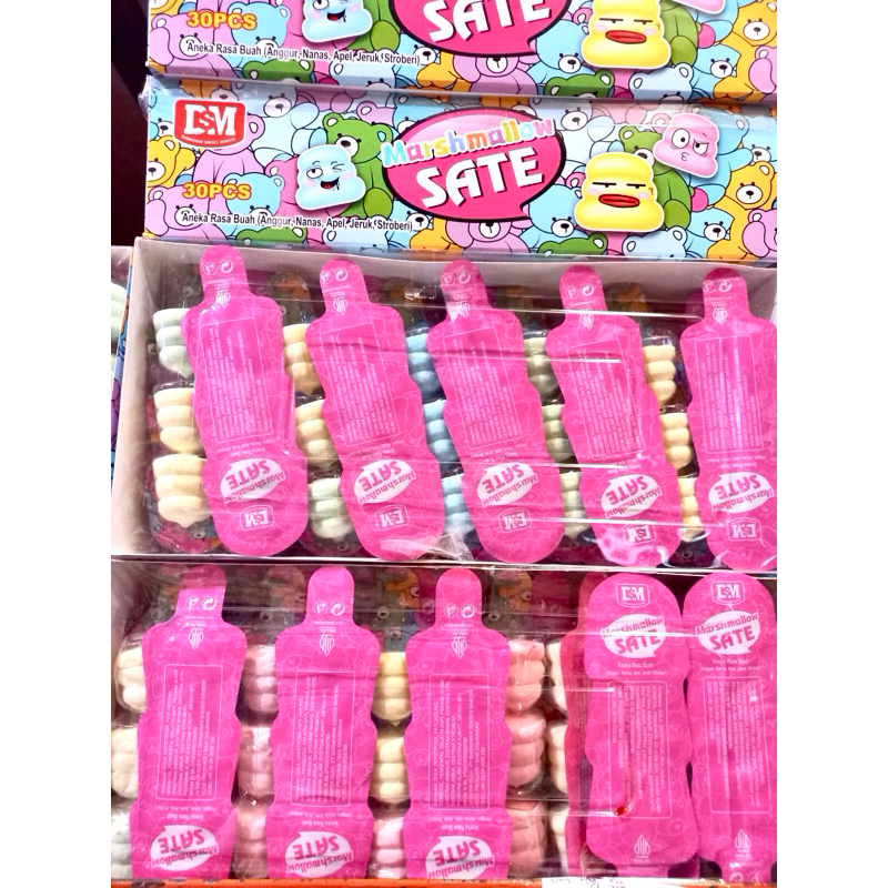 

DSM Marshmallow Sate New (1 slop isi 30 pcs)