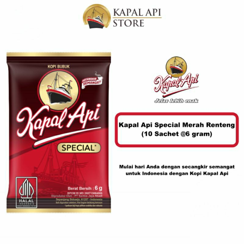 

KOPI KAPAL API HITAM SPESIAL (1 SACHET 6 GRAM)