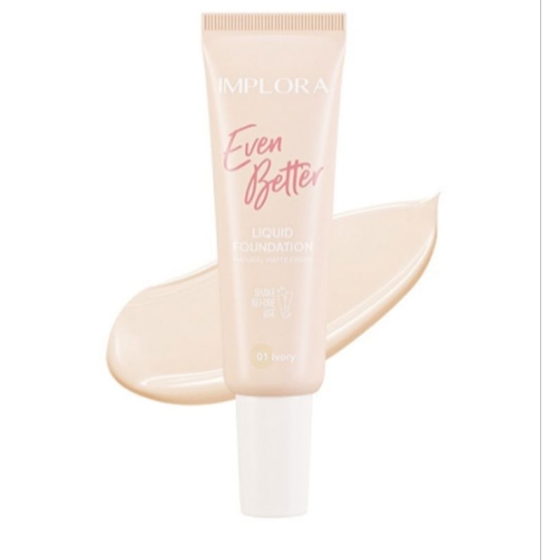implora even better foundation cair matte 01 ivory 25 gram