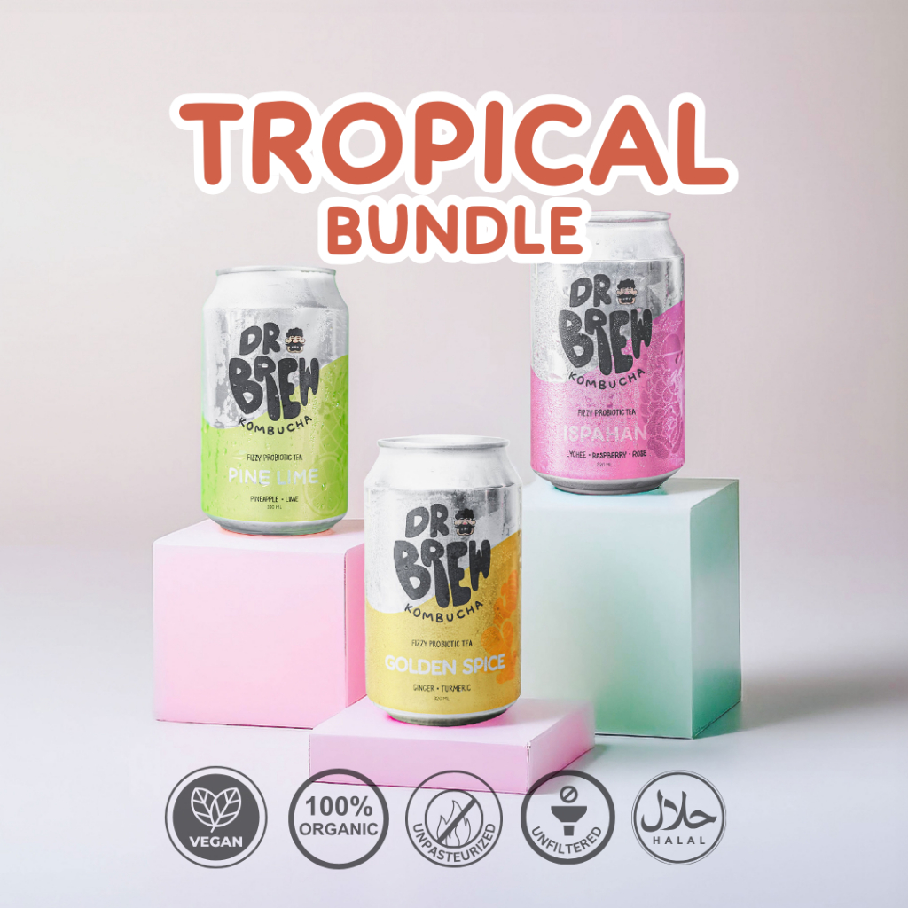 

TROPICAL BUNDLE KOMBUCHA by Dr Brew Fizzy Can