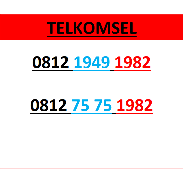 Nomor cantik telkomsel simpati 4G 5G seri tahun 1982 r455