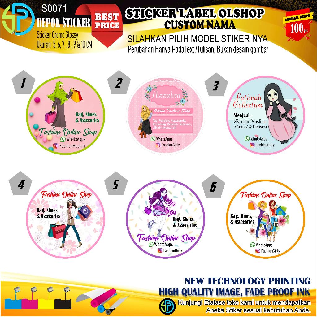 

Stiker Label Online shop Hijab fashion
