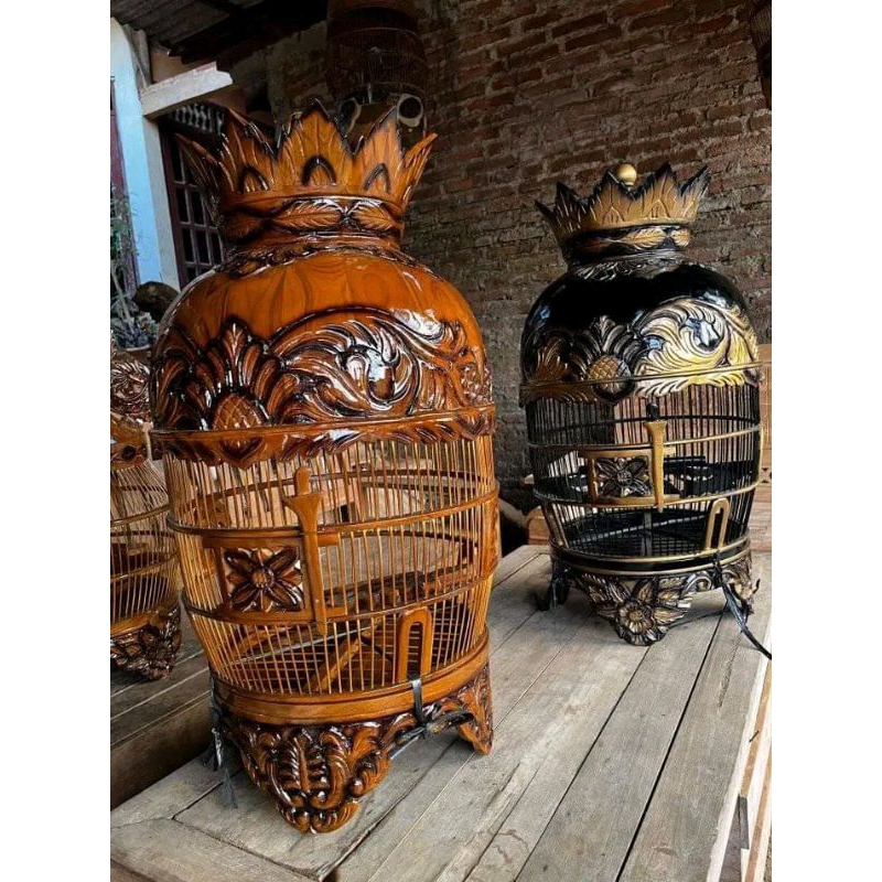 sangkar perkutut jati ukir Jepara