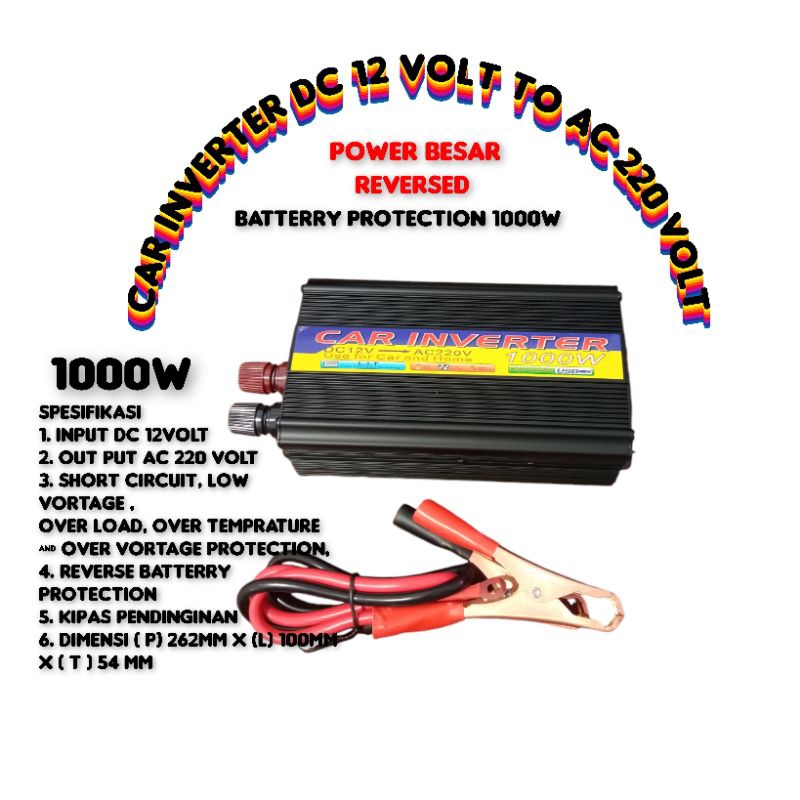 inverter car dc 12 volt to AC 220 volt
