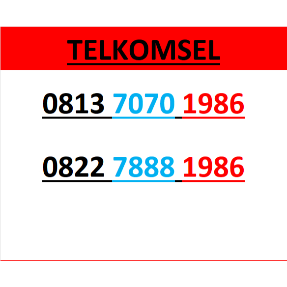 Nomor cantik telkomsel simpati 4g 5g seri tahun 1986 r700