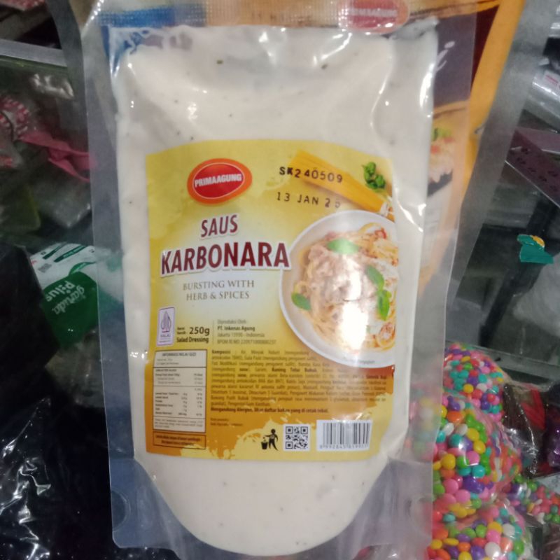 

saus karbonara prima agung 250gr
