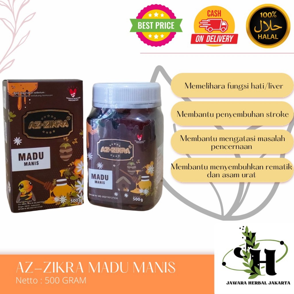 

Madu Az-Zikra Herbal Az Zikra Madu Manis AzZikra Herbal Super 500gr Original Kemasan Terbaru Promo