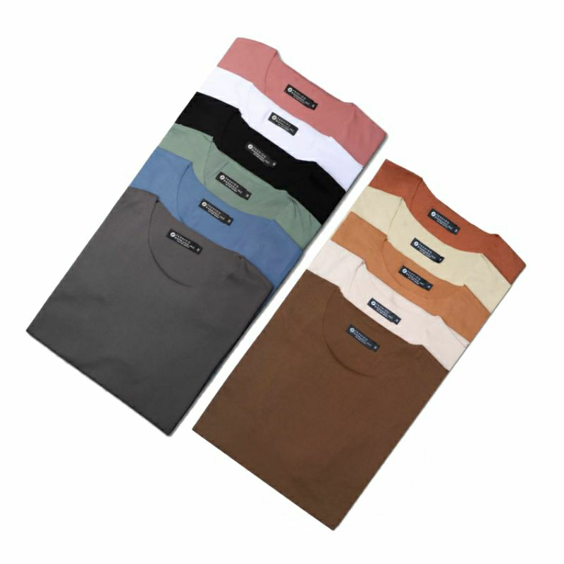 Fashionbandung Kaos Polos Pria Lengan Pendek Unfinished T-shirt Cotton Combed 24s