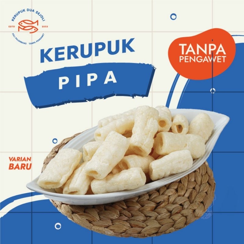 

DUA SEJOLI - Kerupuk Kemplang Pipa Ikan Tenggiri Snack Asli Palembang