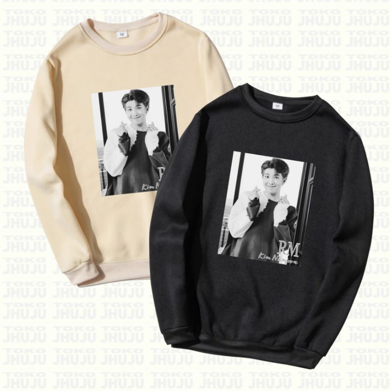 Sweater Sablon RM Bangtan Kim Namjoon Foto BW