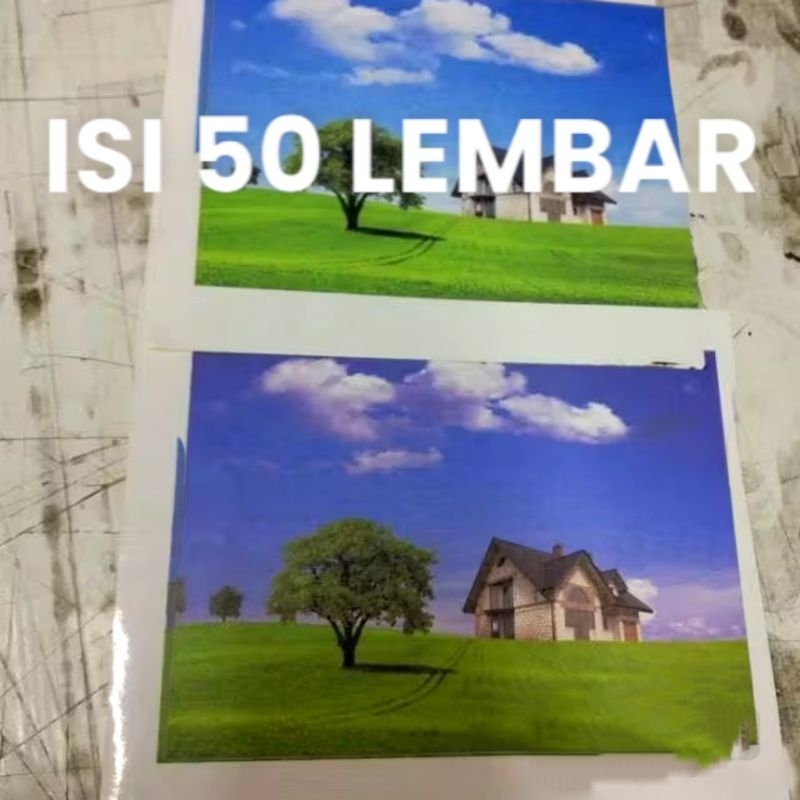 Kertas Stiker Glossy Chromo art paper tahan air uk A4