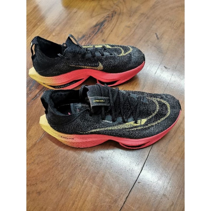 WTS preloved Nike Air Zoom Alphafly Next% 2 Black Gold DN3559-001 EU 38.5..beli baru 4 jt..cuma dipa