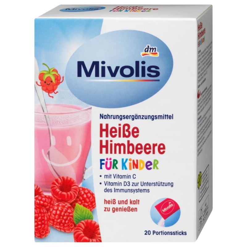 

[READY STOCK] Minuman panas raspberry panas untuk anak | Mivolis Heissgetrank Heisse Himbeere Fur Kinder 20pcs 100g Original Jerman 100%